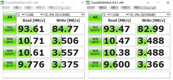 CrystalDiskMark samsung  sd card test