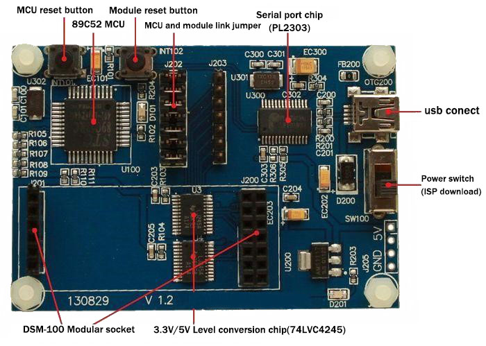 DSM-100 SD Card Module Development Board with 51 Microcontroller