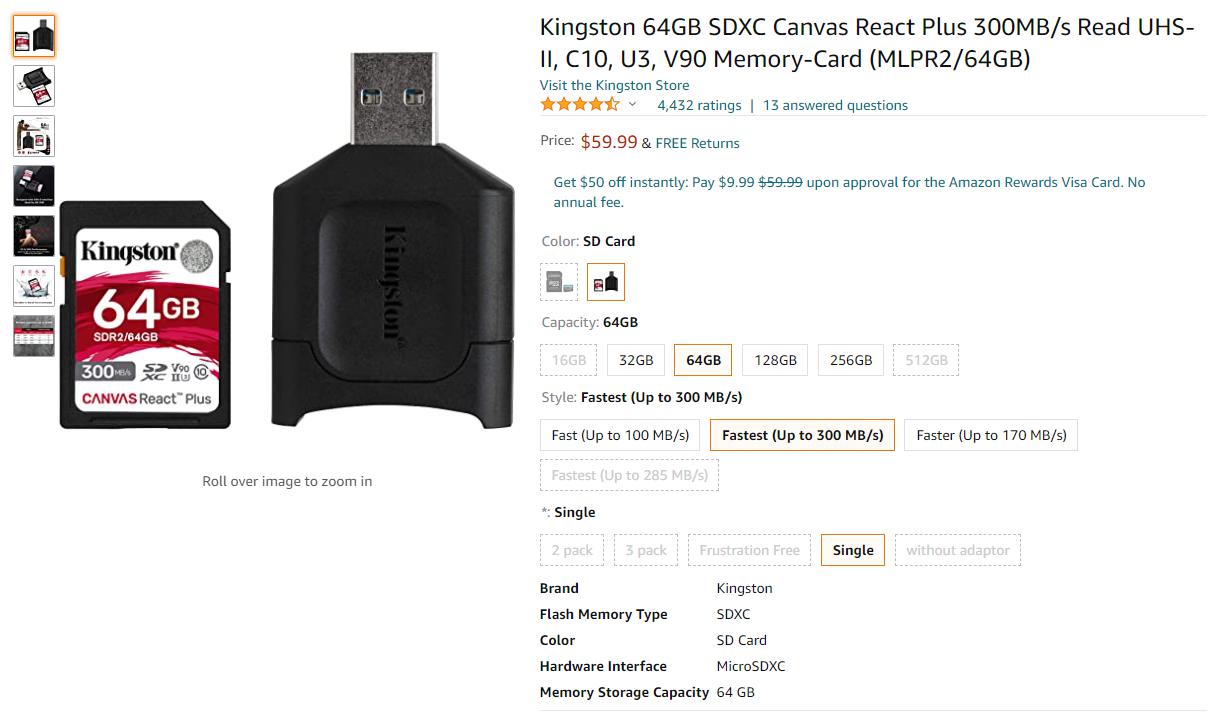 Kingston sd card