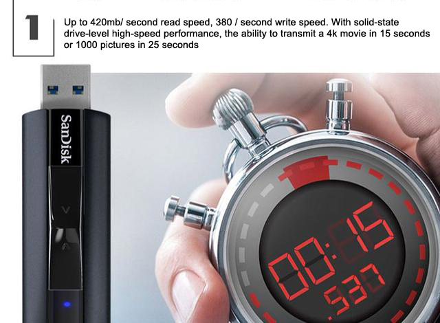 USB flash drive read speed 420mb per secend