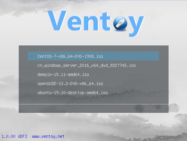 Ventoy centos iso exe