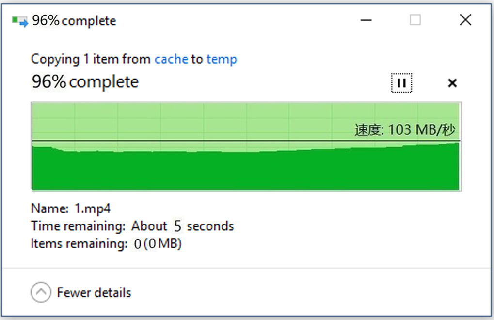 actual transfer speed of samsung pro plus