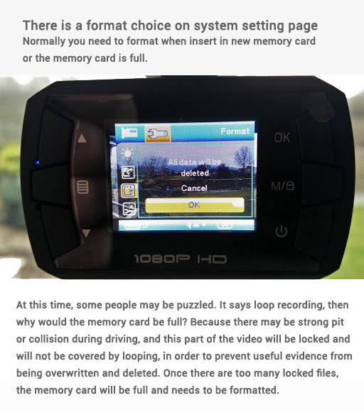 format dashcam memory card