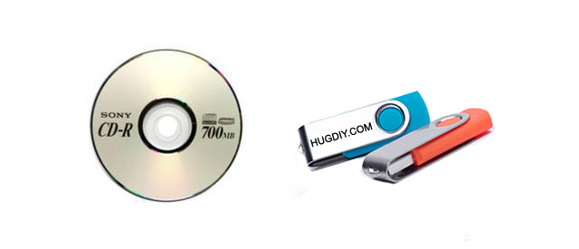 CD and USB flash drive