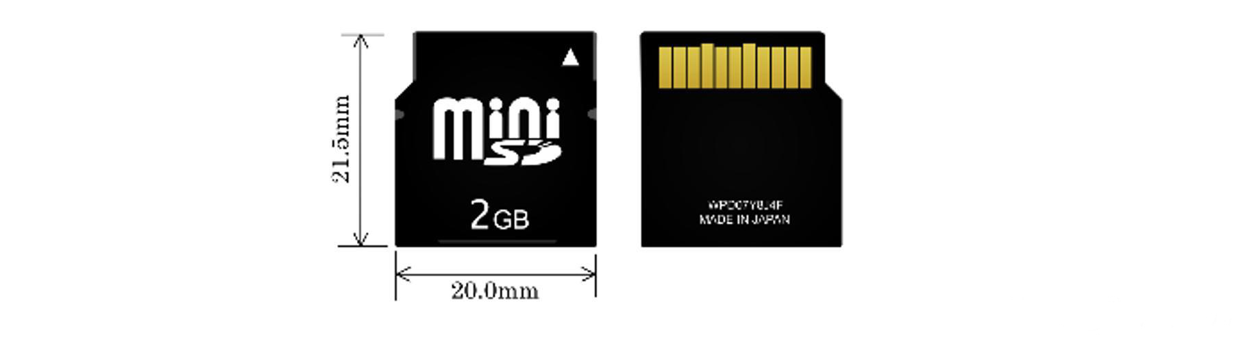 MiniSD card size