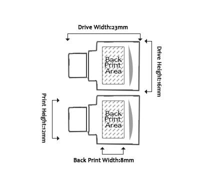 Mini Type C card reader Print area